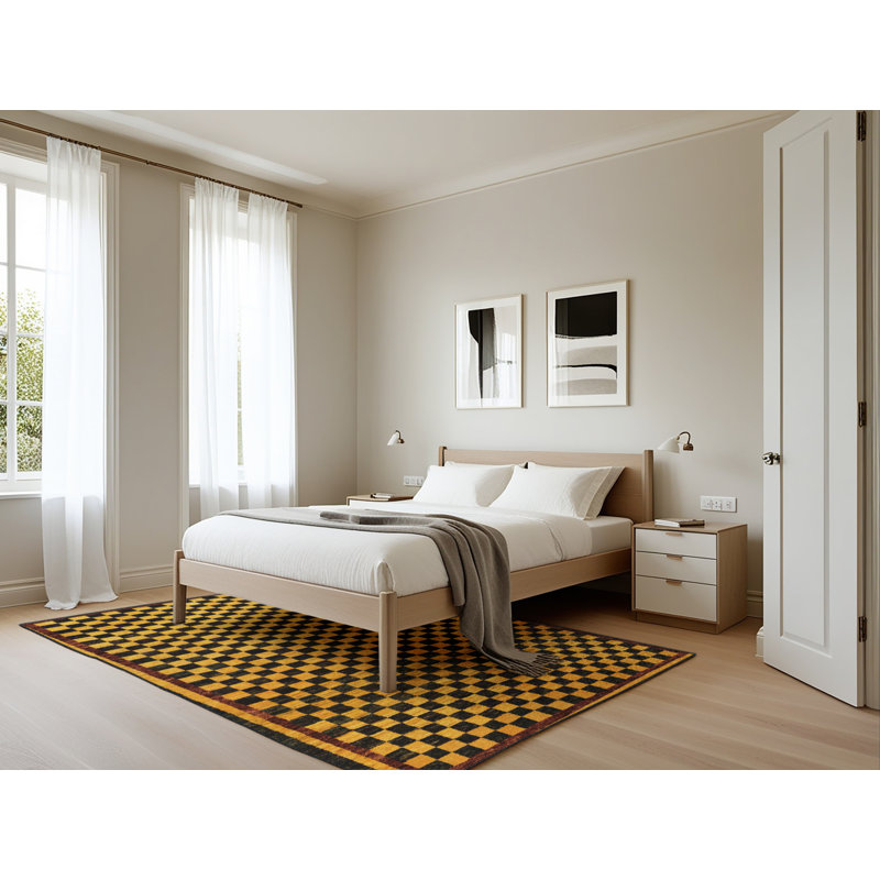 Geometric Indoor Rug, Rectangle 5' x 7'
