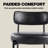 Black Leather Dining Chairs Set of 4