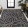 Numra Modern Coastal Organic Shapes Black/Cream Indoor/Outdoor Rug