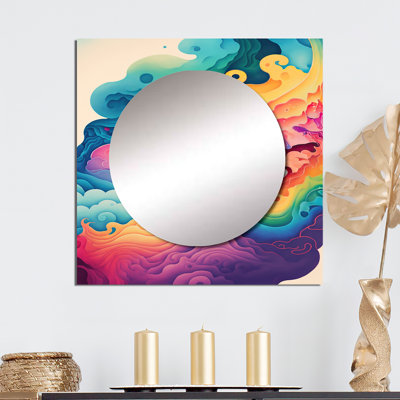 Kiner - Grand miroir carré moderne pour décoration murale