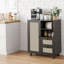 Buffet en rotin avec tablette réglable, buffet avec tiroirs pour le salon, la cuisine, le vestibule-458882190