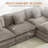 Shamilla U-Shaped Modular Sectional Sofa with Ottomans – Soft Chenille Upholstery & Reversible Design-625762301-604438386