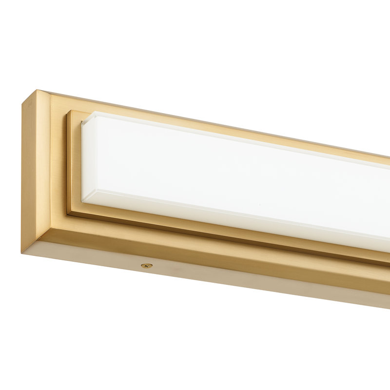 Barre de meuble-lavabo à DEL intégrée de 18 po en laiton antique, à DEL écoénergétique et lumineuse, 1360 lumens à 22 W, deux options de montage vertical horizontal, 3 choix de température de couleur