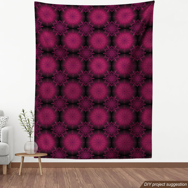Tissu numérique psychédélique, H 36 po x l 58 po x P 1 po