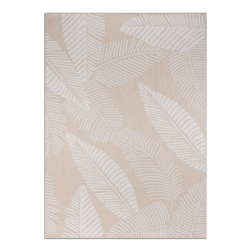 Minford Floral Beige/Gray Indoor&Outdoor Area Rug, Rectangle 5' x 7'
