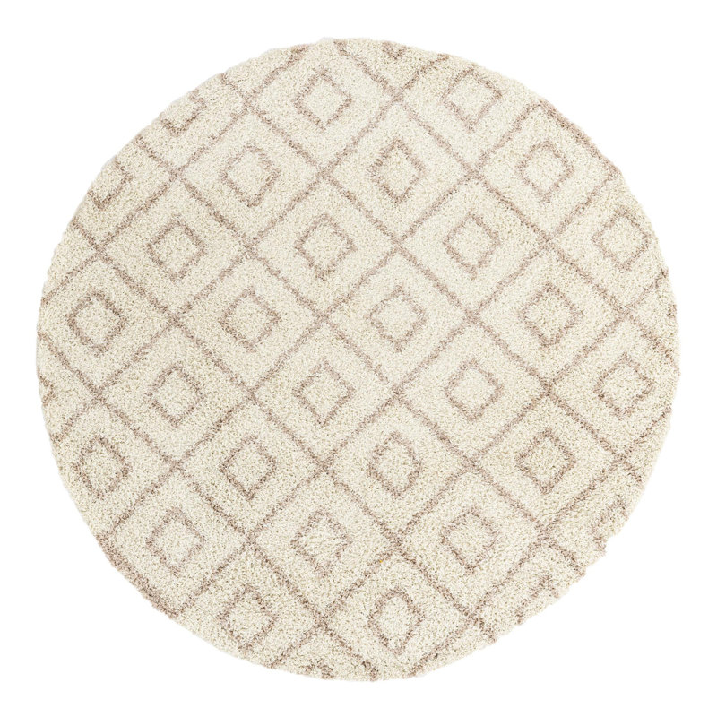 Geometric Indoor Rug, Round 7'10"