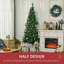 Demi-arbre de Noël artificiel 7 pi avec 52 branches, ouverture automatique, base en acier