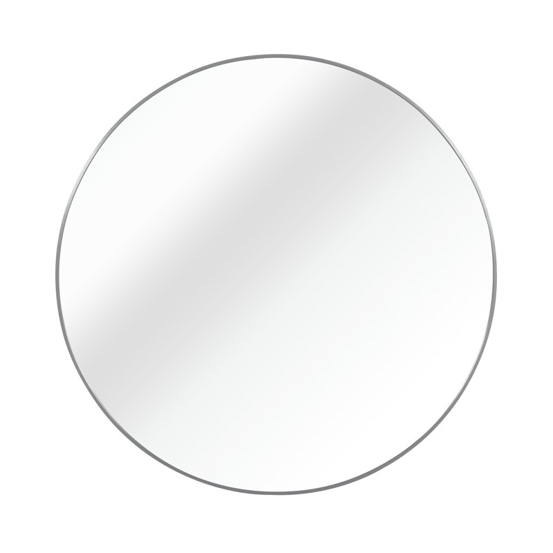 Miroir mural de salle de bain Malpress, Noir, 32" x 32", Rond