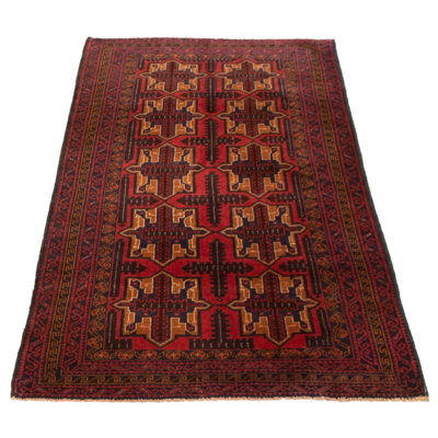 Kalecia One-of-a-Kind 3'6" X 6'4" 2000s Wool Area Rug in Red