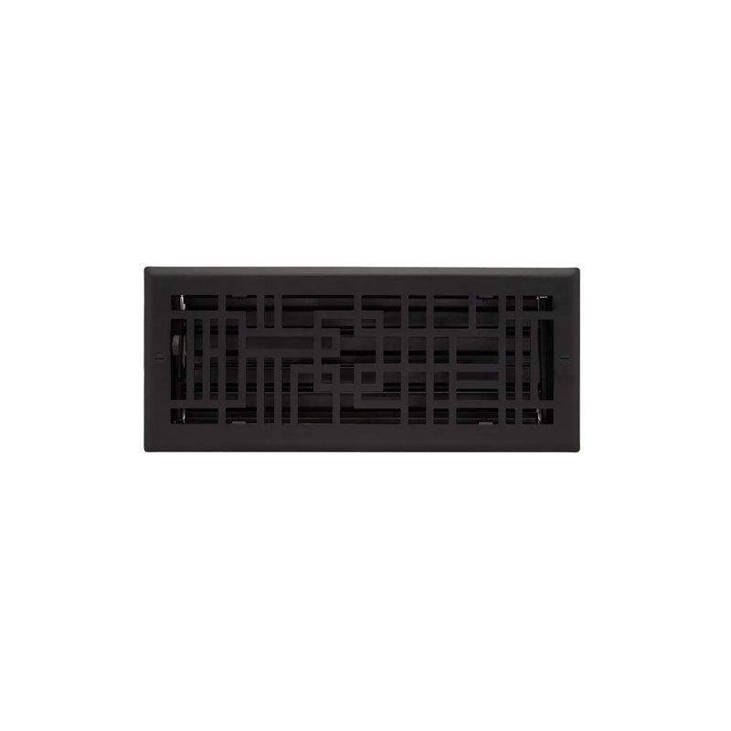 Registre de plancher en acier Baer, Noir, 4 po x 10 po