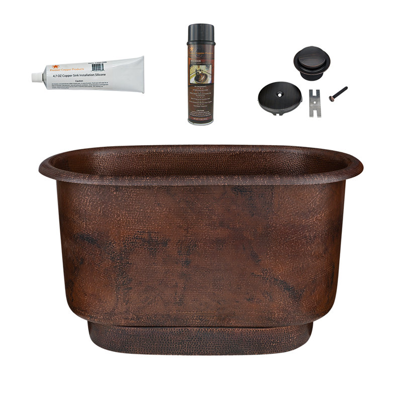Premier Copper Products BSP5_BTM47DB Bathtub And Drain Package