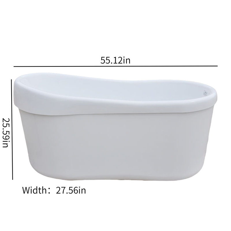 55.12'' W 25.59'' H Tub & Shower Kit