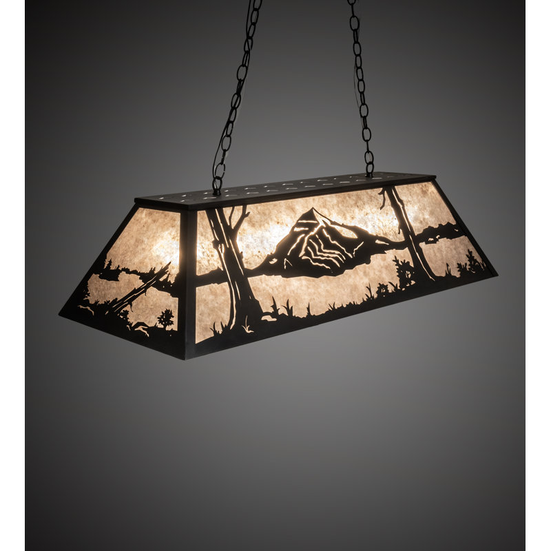 Rustic Lodge 6 - Light Pendant, Silver Mica