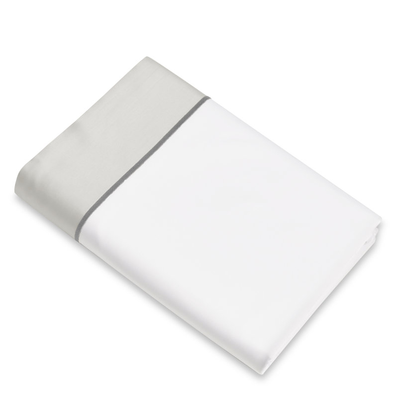 Luna Flat Sheet, King Flat Sheet, White/Pearl