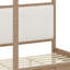 Lit à baldaquin contemporain en bois avec tête de lit rembourrée et structure robuste-130023701