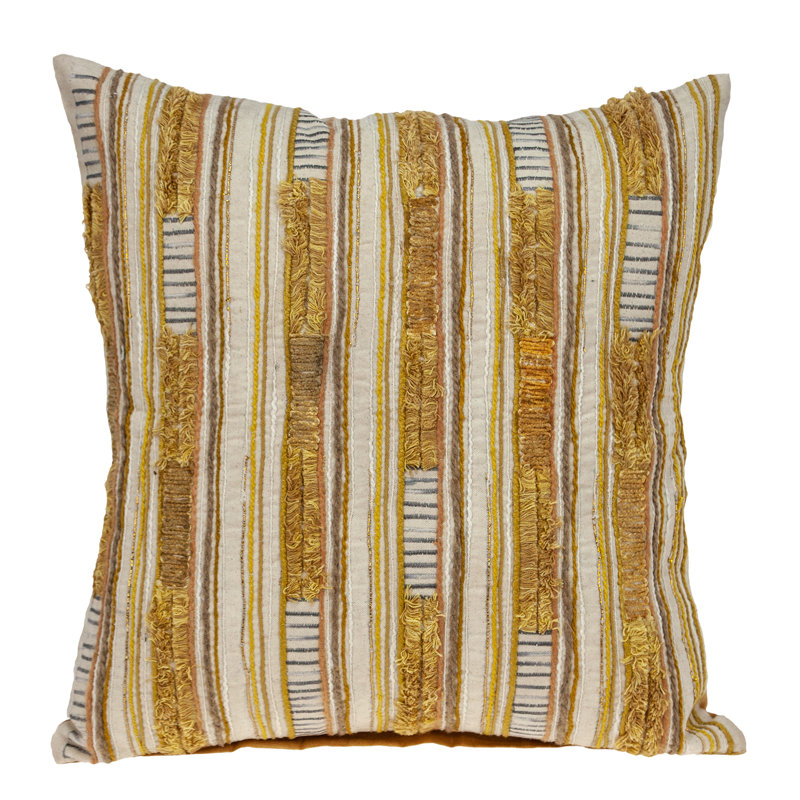 Coussin 18 "en coton beige