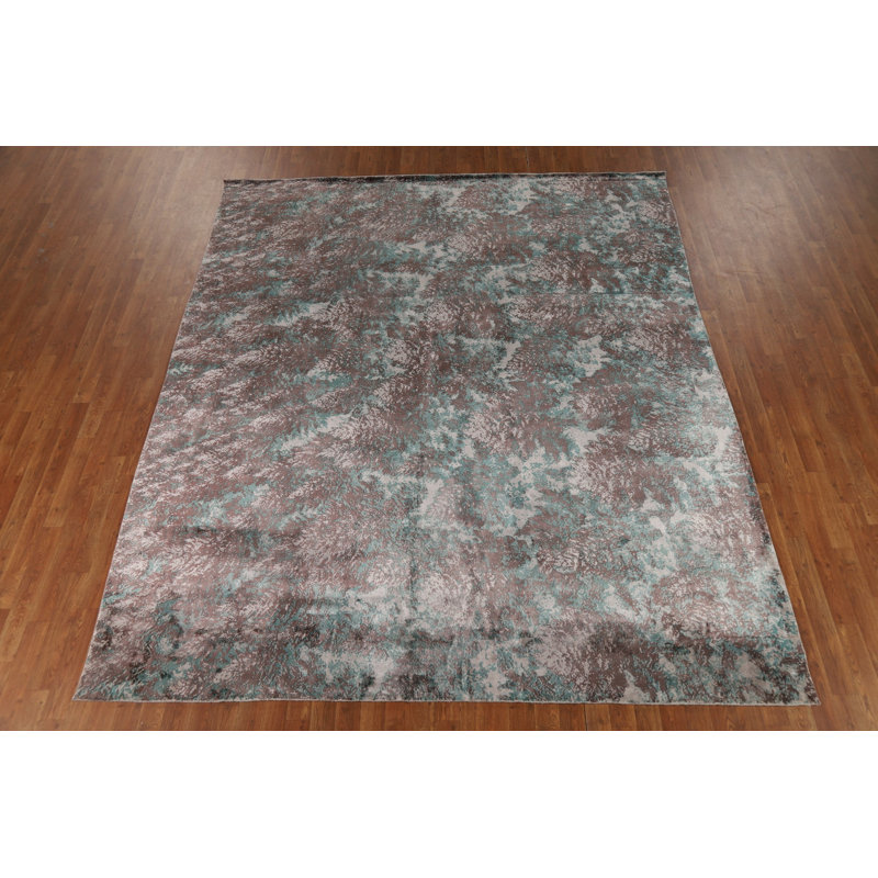 Tapis contemporain contemporain à motif abstrait indien
