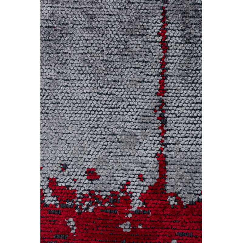 Tapis rouge / gris Rapture, Rectangle 7 pi 10 po x 9 pi 10 po