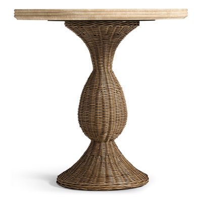 Palm Court Stone Pedestal End Table