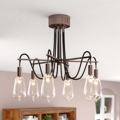 Delarosa Glass Semi Flush Mount