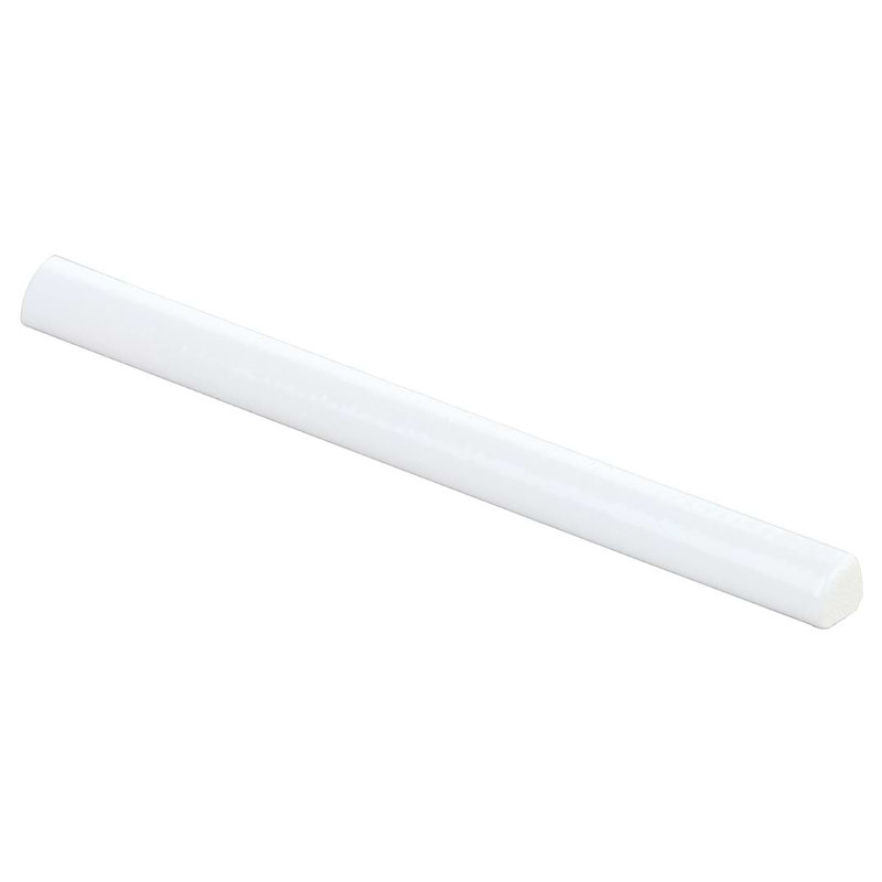 Emery .5X8 Handmade Crackled Terracotta 1/4 Round Bullnose, White