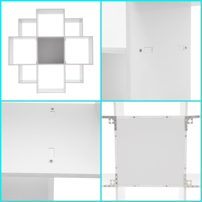 Bibliothèque flottante H 35,43 "x l 35,43" Khune, Blanc