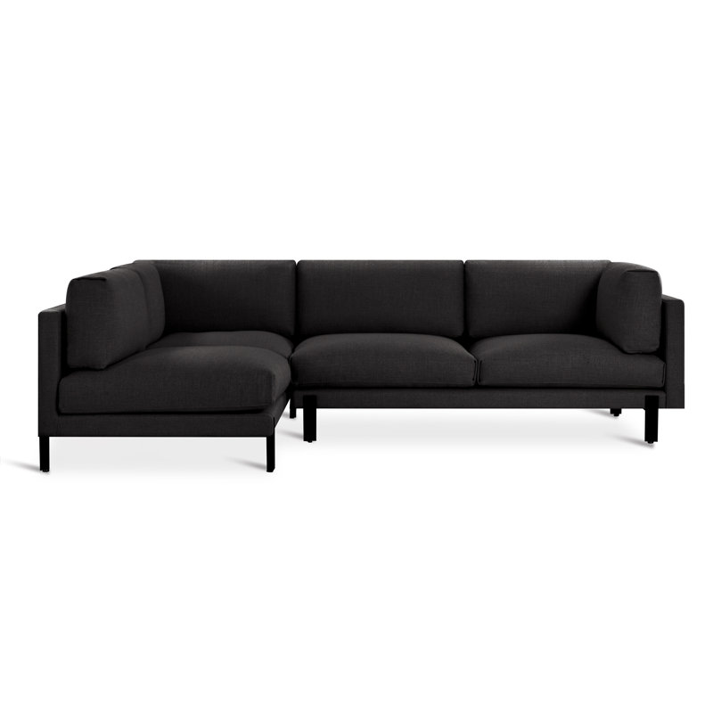 Silverlake Sectional, Andorra Espresso Performance Basketweave, Left Hand Facing
