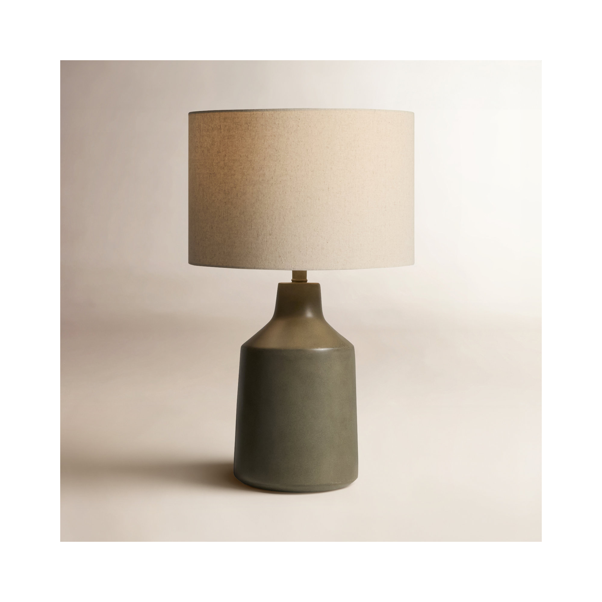Lockwood Concrete Table Lamp, Gray Base / Taupe Shade