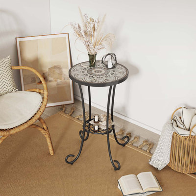 Zaire Ceramic Top Side Table