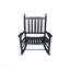 Chaise berçante en bois noir sans passe-partout