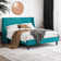 Toderick Upholstered Platform Bed with Deluxe Wingback and Linen Blend