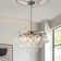 Yader 8 - Light Dimmable Tiered Bubble Chandelier with Textured Globe Glass