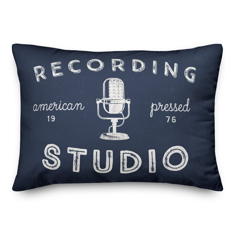 Outdoor Reversible Throw Pillow, Blue