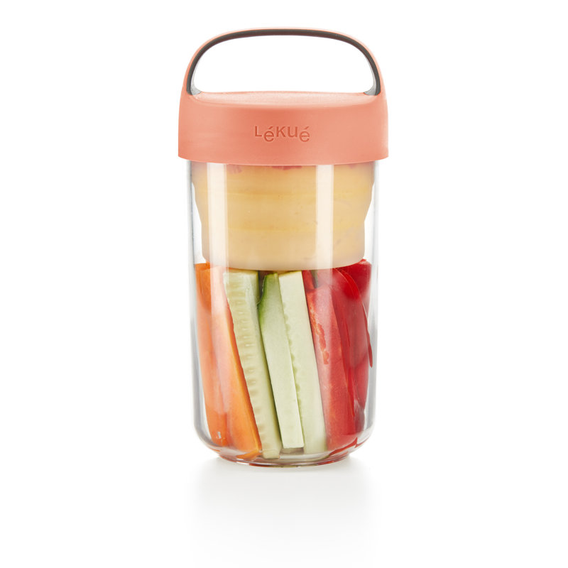 Lékué Jar To Go Coral, 600 ML