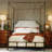 Upholstered Metal Canopy Bed-18443370
