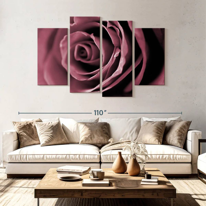 Rose poudré Harnek, H 54 po x l 84 po