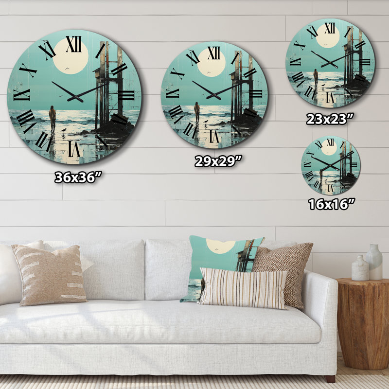 Charlana - Horloge murale nautique et de plage, Moyenne