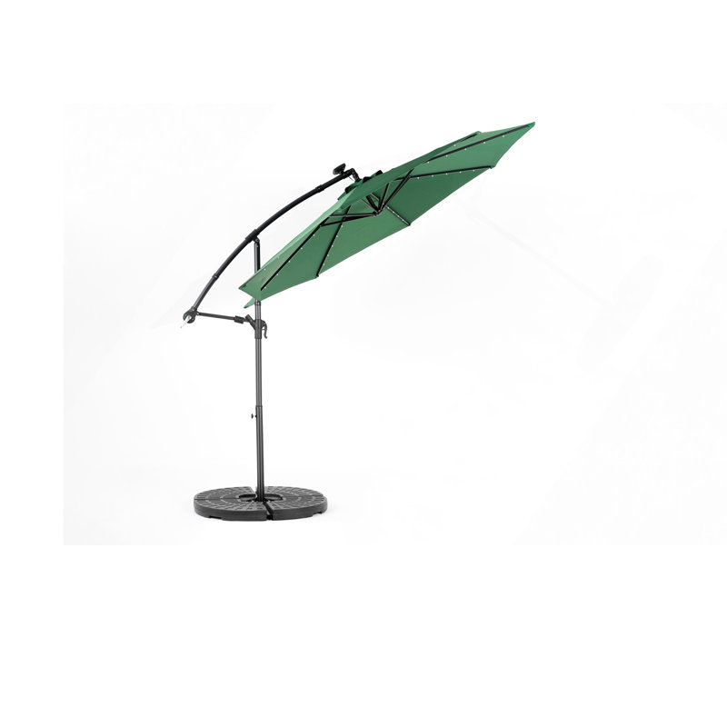 Parasol d'extérieur à DEL 10 pi, Vert foncé
