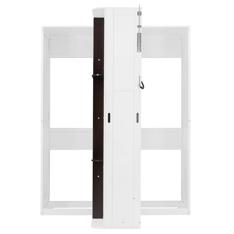 Lit escamotable avec supports de rangement cachés, lit mural multifonctionnel peu encombrant pour le bureau à domicile et les petites pièces