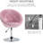 Chic Accent Seat - Pink, Round , Height Adjustable For Living Room Area Swivel Base