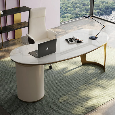 Ensemble de bureau et de chaises de style italien de luxe luxueux