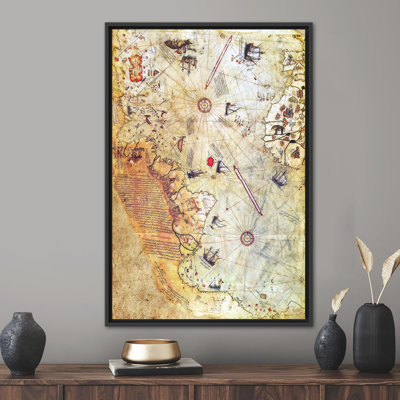 Art antique sur toile, carte murale du monde et affiche tendance