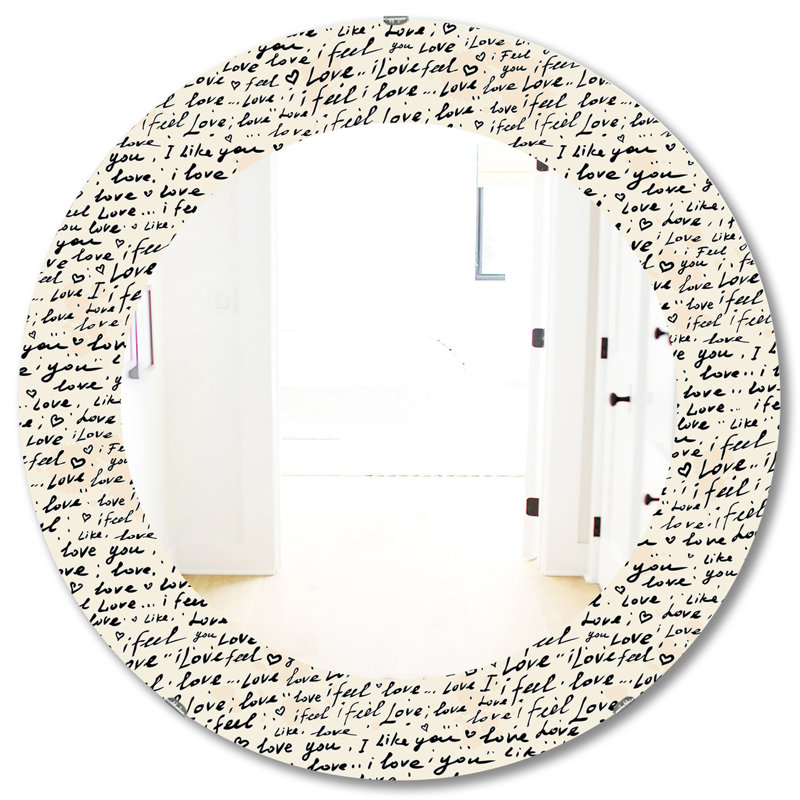 Miroir mural I Feel Love, H 31,5 po x l po