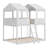 Wood Bunk Bed With Roof, Window, Guardrail-273623673
