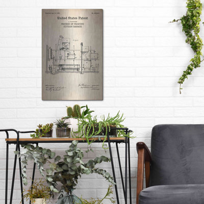 «Kitchen Garbage Blueprint Brevet Parchment» par Luxe Metal Portfolio