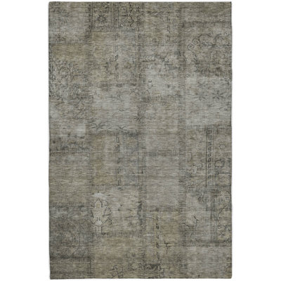 Premium Machine Washable Dream Shag ADS685 Patchwork Rug