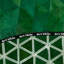Trilogia Cowhide Geometric Area Rug in Green-2131857946