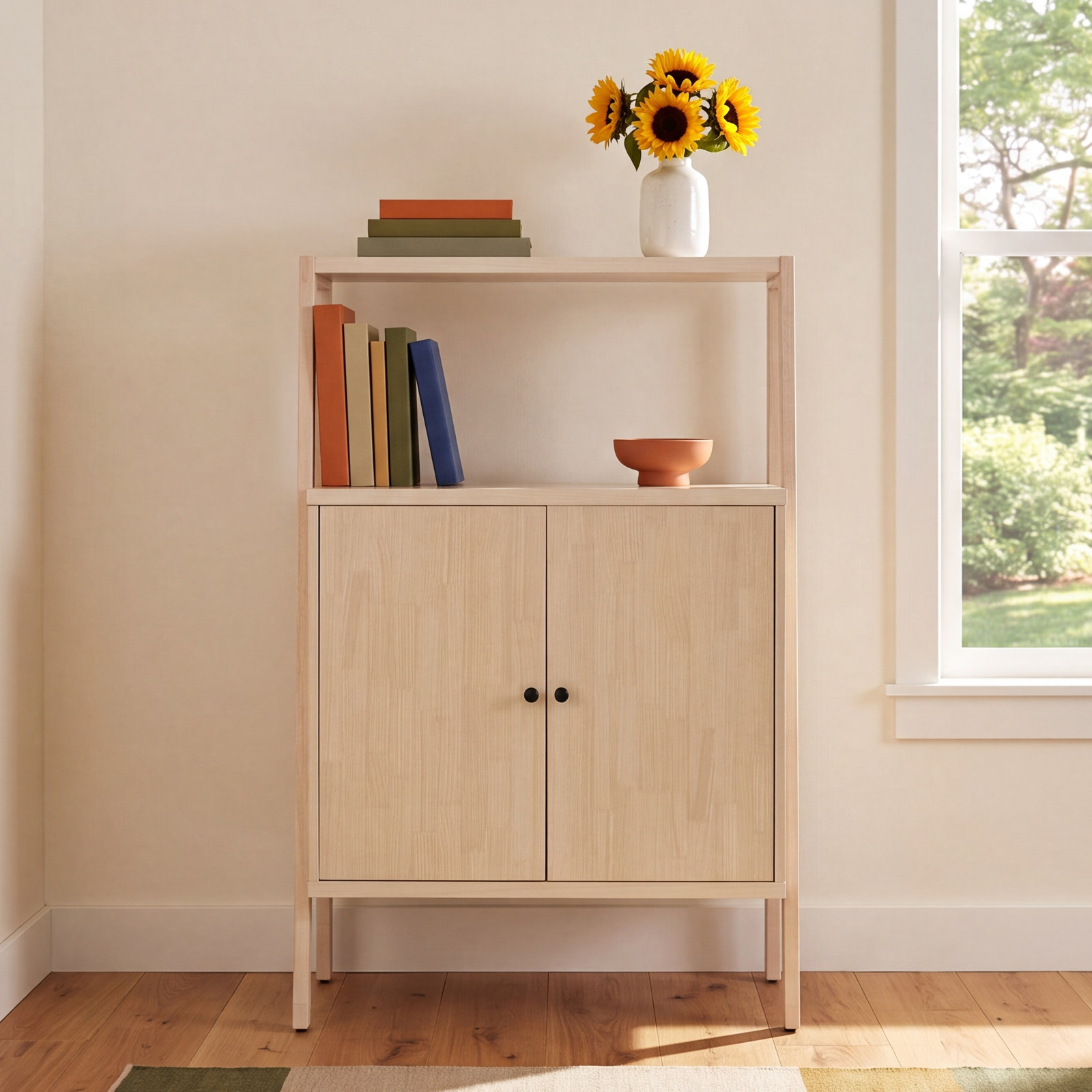 Faulkner 32 " L Solid Wood Bar Cabinet, Natural