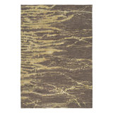 Ven Abstract Area Rug in Gray/Gold