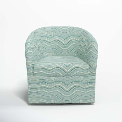 Lesia Upholstered Swivel Barrel Chair